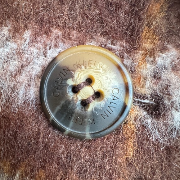 Calvin Klein Brown and White Plaid Jacket - Picture 7 of 7